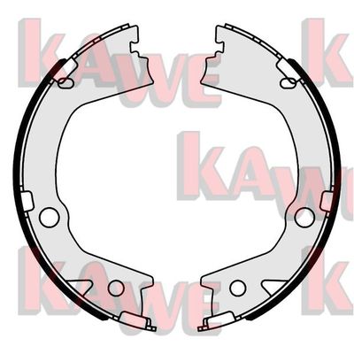 Zestaw szczęk hamulcowych, hamulec postojowy KAWE 01136