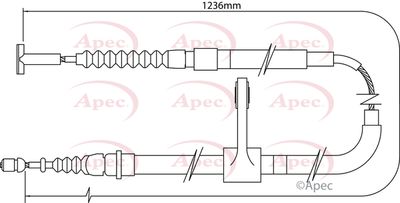 Cable Pull, parking brake APEC CAB1003