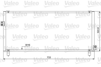 VALEO 814052 Радіатор кондиціонера для SUBARU (Субару)