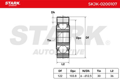 каре комплект, полуоска STARK SKJK-0200107