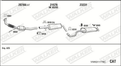 Изпускателна система WALKER VWK011779C