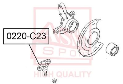 Шарнир независимой подвески / поворотного рычага ASVA 0220-C23 для NISSAN SKYLINE