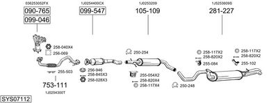 SISTEM DE ESAPAMENT BOSAL SYS07112