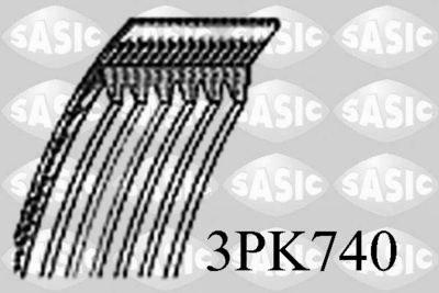 Pasek klinowy wielorowkowy SASIC 3PK740 produkt