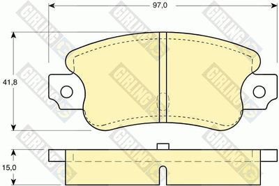 Комплект тормозных колодок, дисковый тормоз GIRLING 6101353 для TALBOT SIMCA