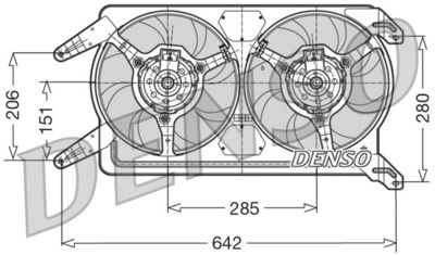 DENSO DER01012 Вентилятор системы охлаждения двигателя  для ALFA ROMEO 156 (Альфа-ромео 156)