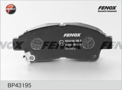 Комплект тормозных колодок, дисковый тормоз FENOX BP43195 для TOYOTA VISTA