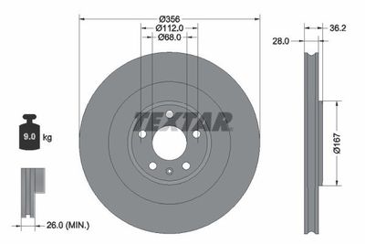 DISC FRANA TEXTAR 92341205