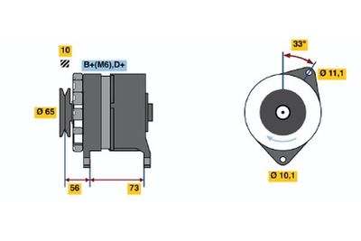 Генератор BOSCH 0 120 489 348 для FIAT UNO