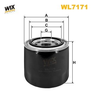 Oil Filter WIX FILTERS WL7171