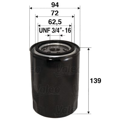 Масляный фильтр VALEO 586015 для VW SANTANA