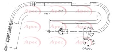 Cable Pull, parking brake APEC CAB1676