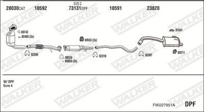 ABGASANLAGE WALKER FIK027951A