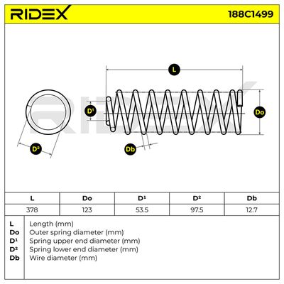 пружина за ходовата част RIDEX 188C1499