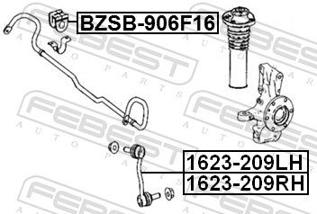 Mounting, stabiliser bar BZSB-906F16