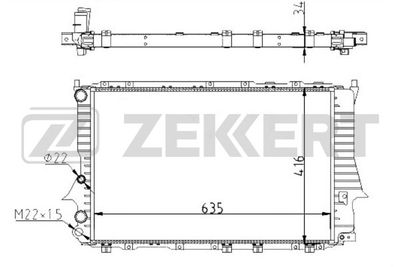 Радиатор, охлаждение двигателя ZEKKERT MK-1023 для AUDI 100
