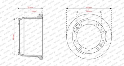 Ferodo Brake Drum CVBD110FER