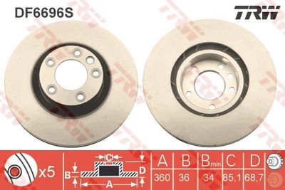 DISC FRANA TRW DF6696S 2