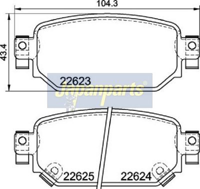 BREMSBELAGSATZ SCHEIBENBREMSE JAPANPARTS PP321AF 1