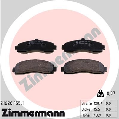 Brake Pad Set, disc brake 21626.155.1