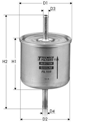 TECNECO FILTERS IN4777 Топливный фильтр  для INFINITI  (Инфинити Qx4)