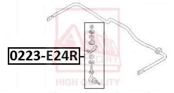 Тяга / стойка, стабилизатор ASVA 0223-E24R для NISSAN URVAN