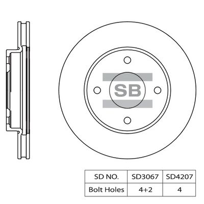 спирачен диск Hi-Q SD4207
