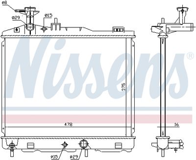 RADIATOR RACIRE MOTOR NISSENS 628982 4