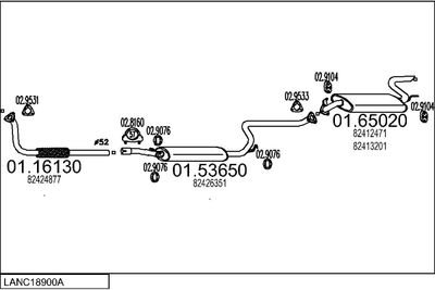 Układ wydechowy MTS LANC18900A007637