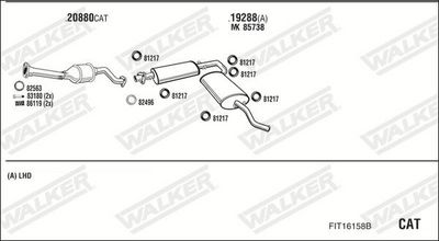 SISTEM DE ESAPAMENT WALKER FIT16158B