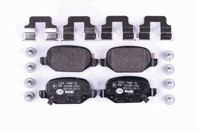 Комплект тормозных колодок, дисковый тормоз HELLA 8DB 355 020-751 для FIAT PANDA