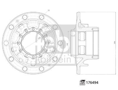 Hjulnav FEBI BILSTEIN 176494