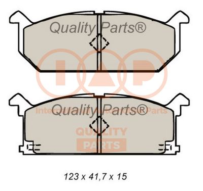 Комплект тормозных колодок, дисковый тормоз IAP QUALITY PARTS 704-16064 для SUZUKI SWIFT
