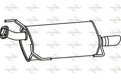 Глушитель выхлопных газов конечный FENNO P41039 для NISSAN JUKE