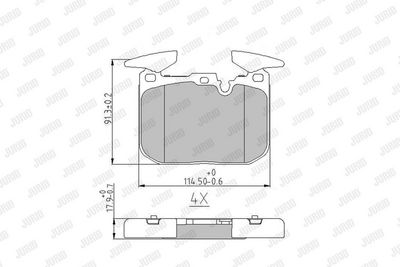 BREMSBELAGSATZ SCHEIBENBREMSE JURID 573355J 1