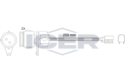 Сигнализатор, износ тормозных колодок ICER 610237 E C для AUDI 200