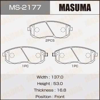 MASUMA MS-2177 Тормозные колодки барабанные  для NISSAN JUKE (Ниссан Жуkе)