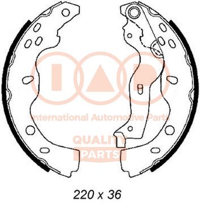 IAP QUALITY PARTS 705-16100 Тормозные колодки барабанные  для FIAT SEDICI (Фиат Седики)