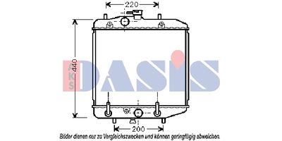 Радиатор, охлаждение двигателя AKS DASIS 360260N для DAIHATSU CHARADE