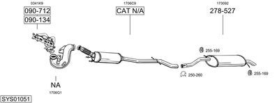 Układ wydechowy BOSAL SYS01051
