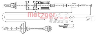 Трос, управление сцеплением METZGER 10.3211 для VW TRANSPORTER