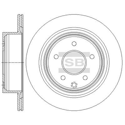 Тормозной диск Hi-Q SD4241 для PEUGEOT BIPPER