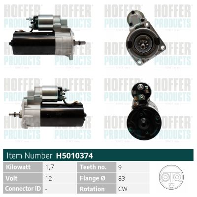 STARTER HOFFER H5010374