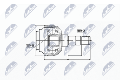 каре комплект, полуоска NTY NPW-WW-010