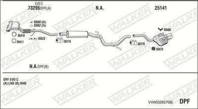 SISTEM DE ESAPAMENT WALKER VWK028570B