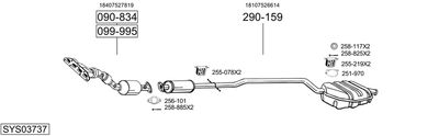 Układ wydechowy BOSAL SYS03737