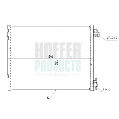 CONDENSATOR CLIMATIZARE HOFFER 991264