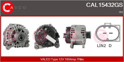 Генератор CASCO CAL15432GS для VW TOUAREG