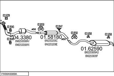 SISTEM DE ESAPAMENT MTS VW0040089A008431