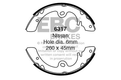Комплект тормозных колодок EBC Brakes 6317 для NISSAN URVAN